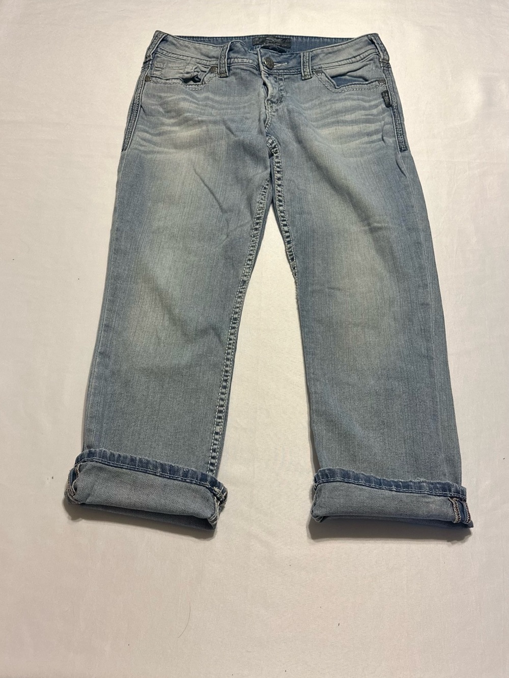 Vintage Silver Jeans Light Blue Suki Capris